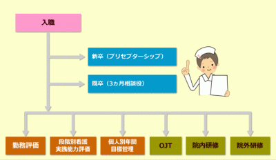 龍ケ崎済生会病院 看護部能力開発フロー